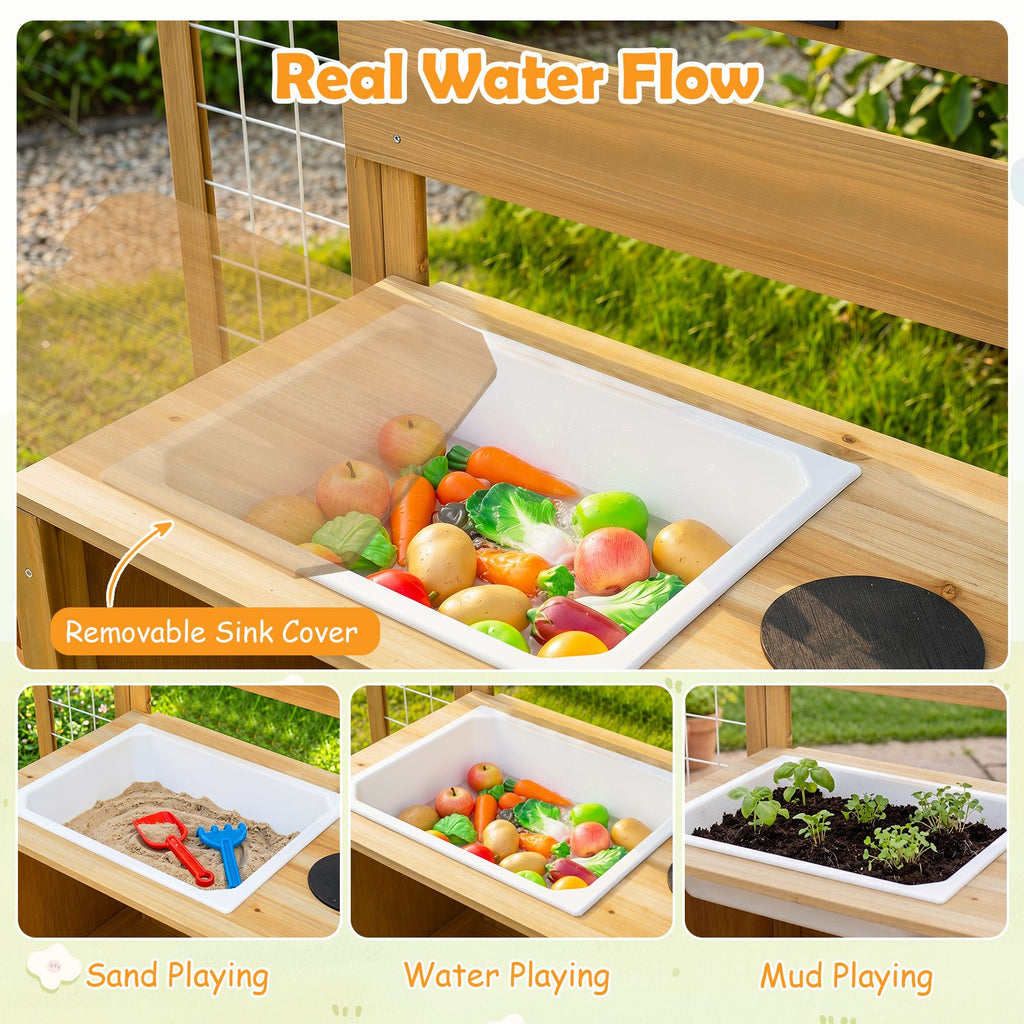 Kinder-Matschküche mit Vogelkäfig & Blumenkasten SproutHands™