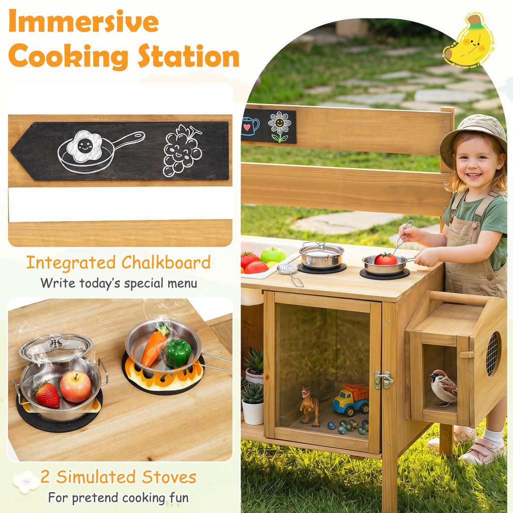 Kinder-Matschküche mit Vogelkäfig & Blumenkasten SproutHands™
