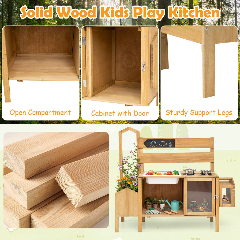 Kinder-Matschküche mit Vogelkäfig & Blumenkasten SproutHands™
