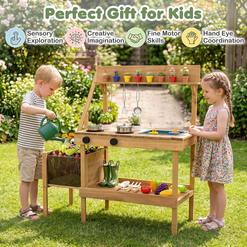 Kinder Matschküche mit Pflanzkasten SproutHands™