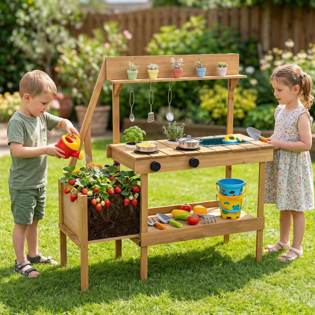Kinder Matschküche mit Pflanzkasten SproutHands™