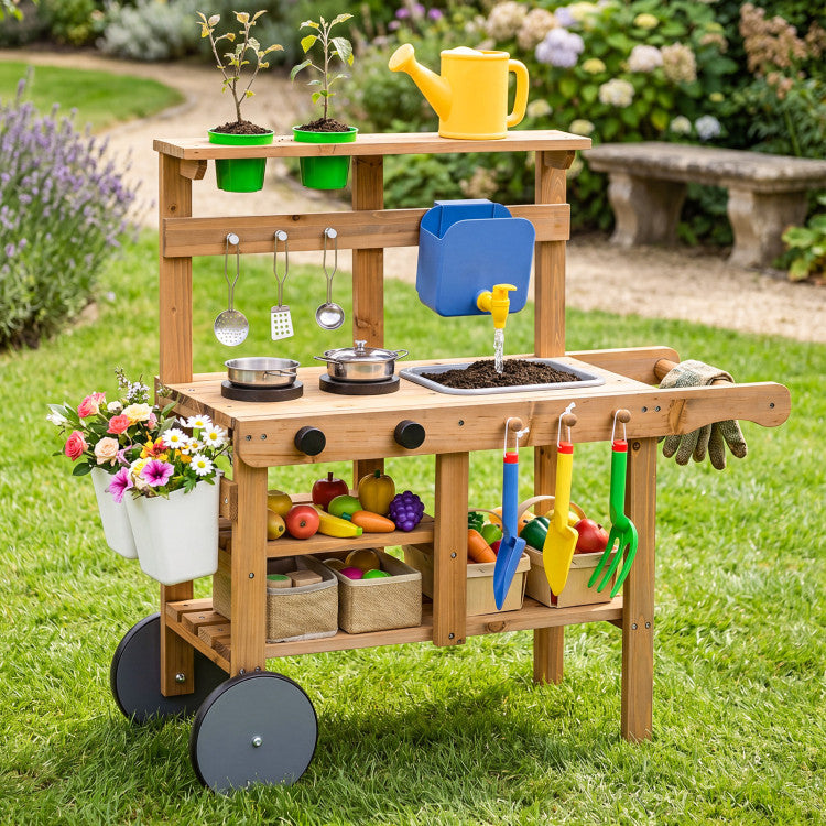 Kids Mud Kitchen with Water Tank SproutHands™