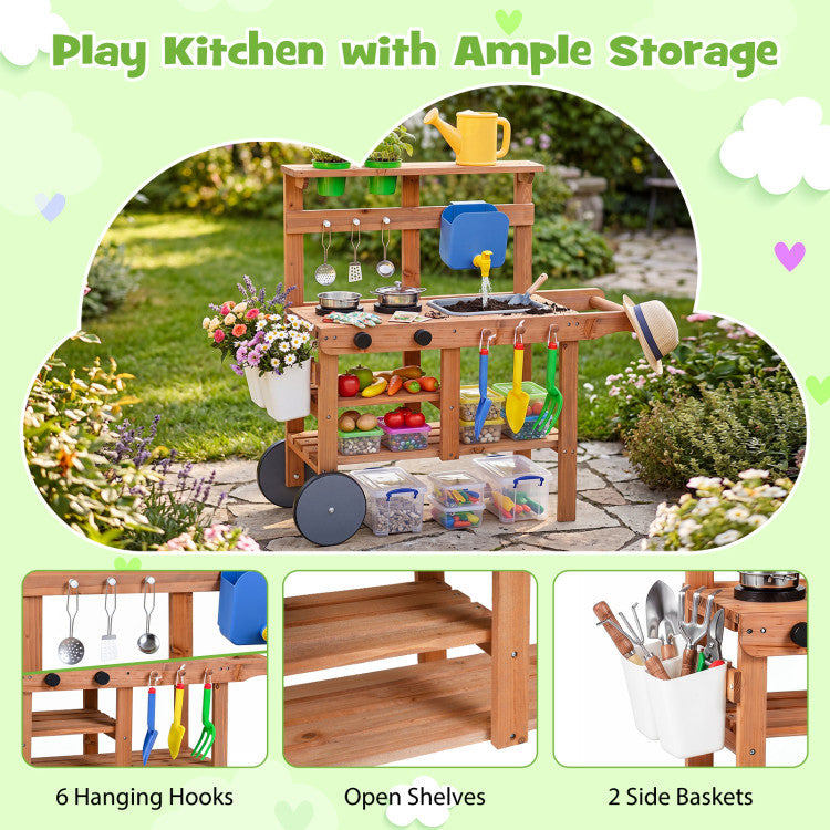 Kids Mud Kitchen with Water Tank SproutHands™