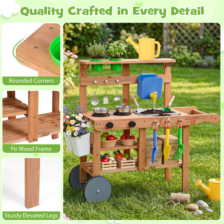 Kids Mud Kitchen with Water Tank SproutHands™