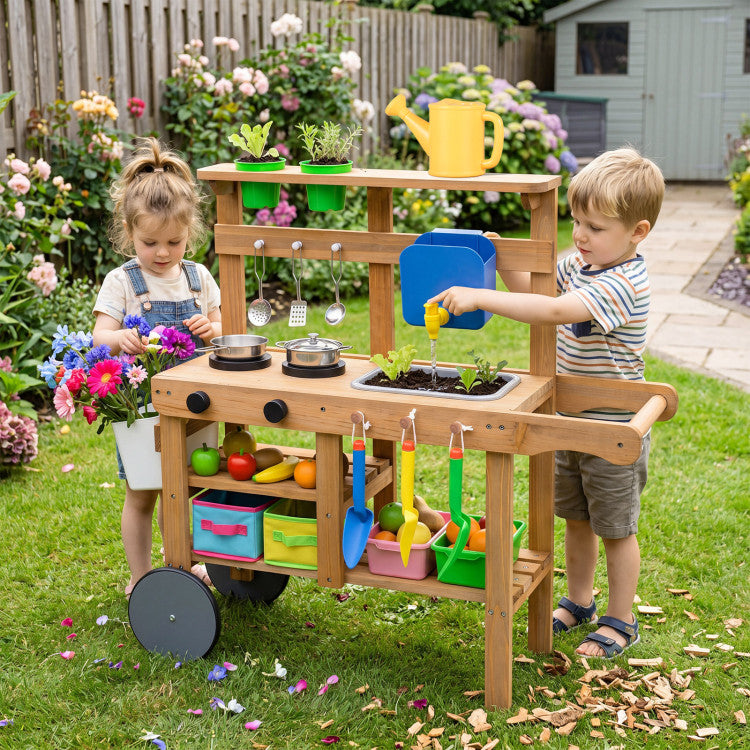 Kids Mud Kitchen with Water Tank SproutHands™