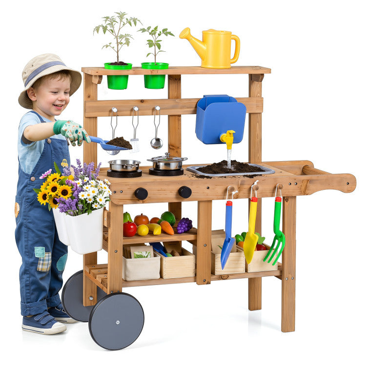 Kids Mud Kitchen with Water Tank SproutHands™