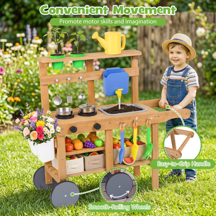 Kids Mud Kitchen with Water Tank SproutHands™