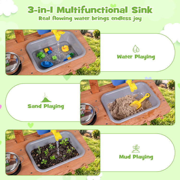 Kids Mud Kitchen with Water Tank SproutHands™