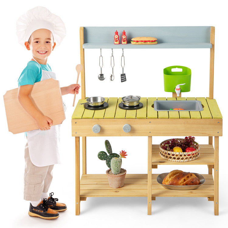 Kinder Outdoor-Spielküche aus Holz SproutHands™