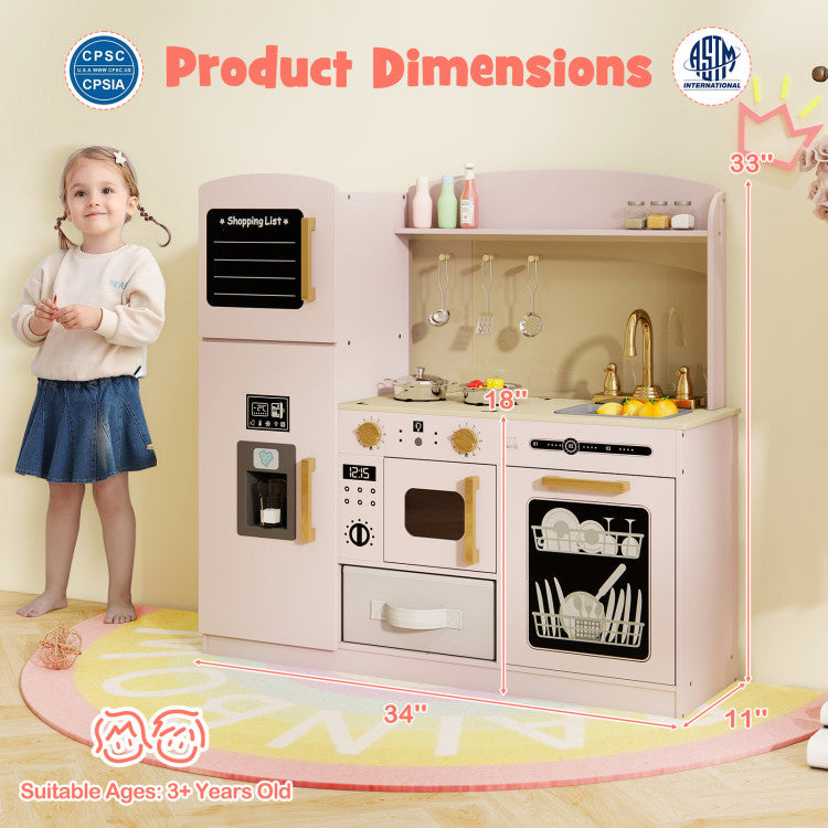 Kids Play Kitchen with Microwave & Ice Maker SproutHands™