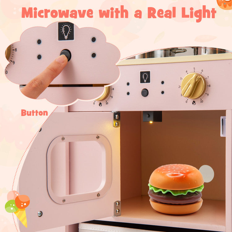 Kids Play Kitchen with Microwave & Ice Maker SproutHands™
