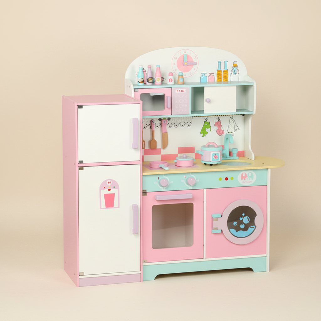 Kids Play Kitchen Set with Fridge SproutHands™