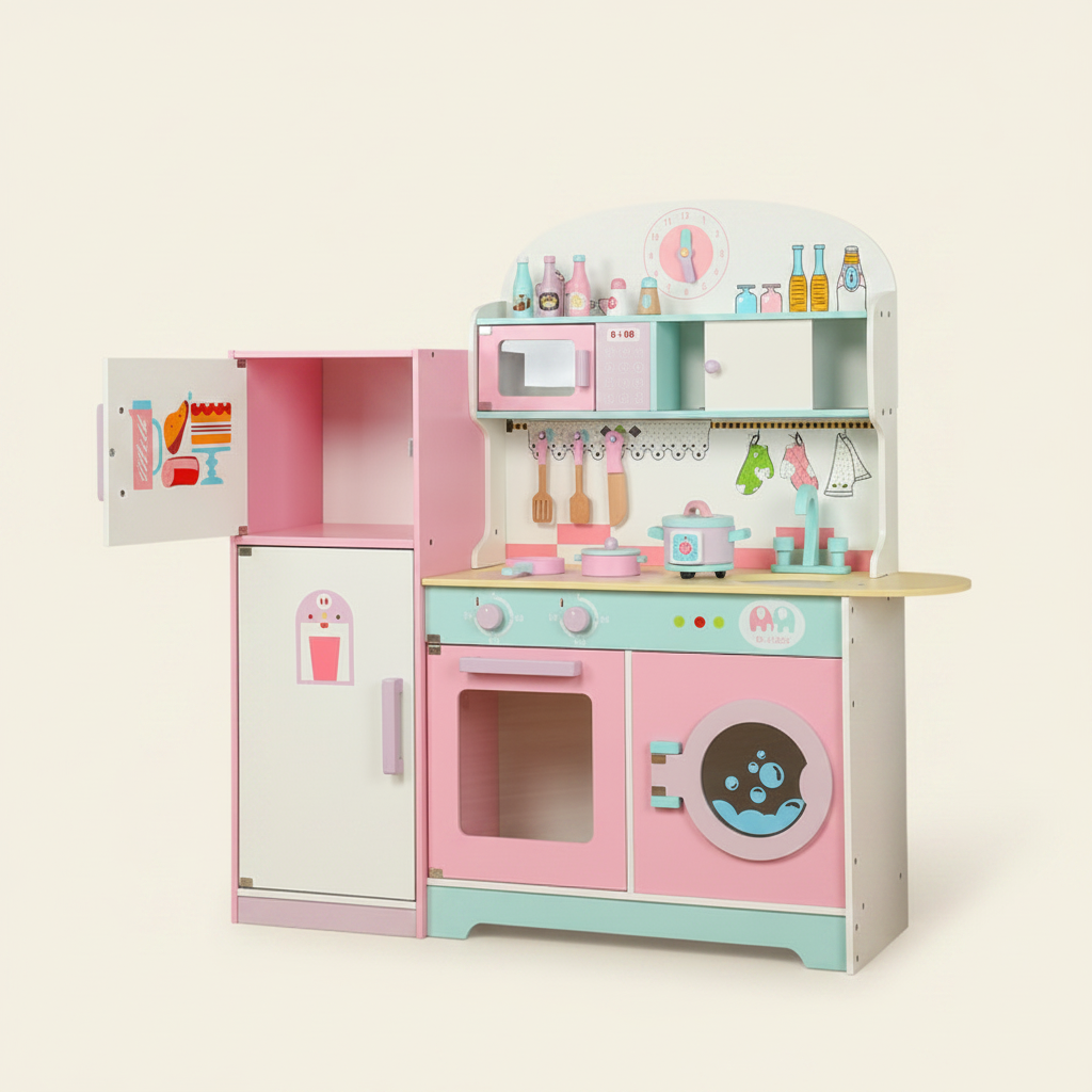 Kids Play Kitchen Set with Fridge SproutHands™