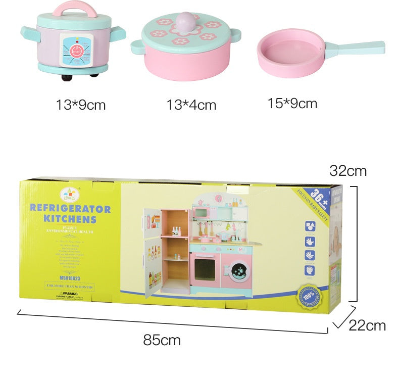 Kids Play Kitchen Set with Fridge SproutHands™