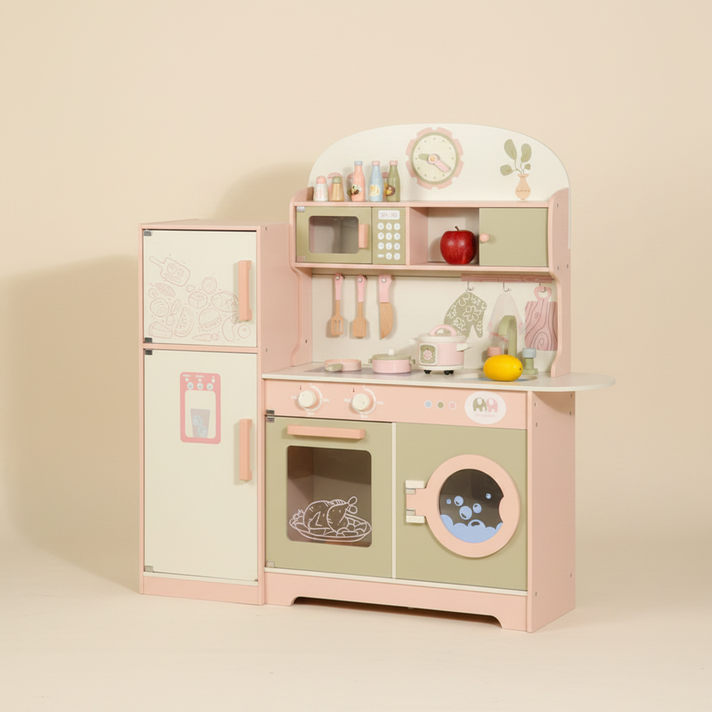 Kids Play Kitchen Set with Fridge SproutHands™