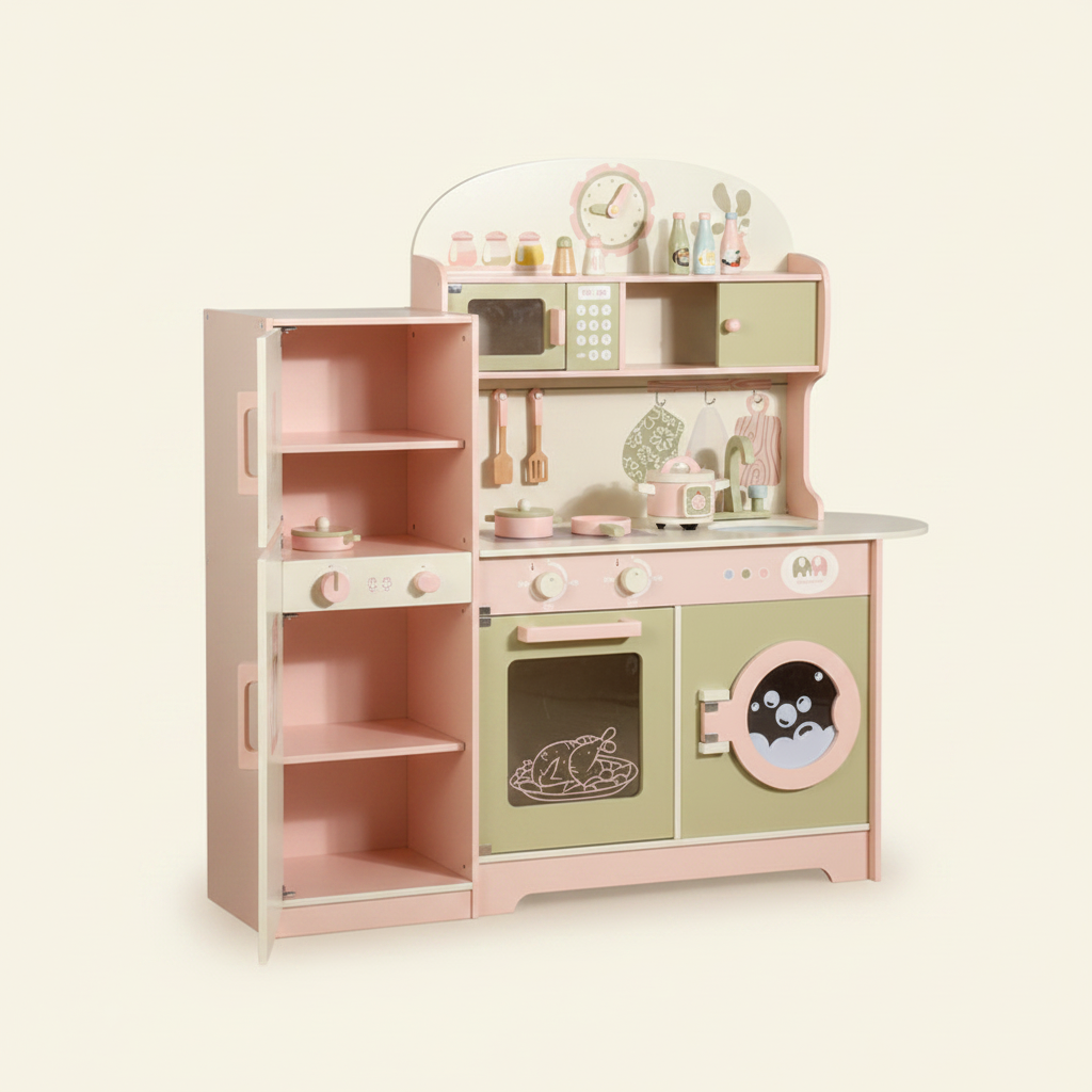 Kids Play Kitchen Set with Fridge SproutHands™