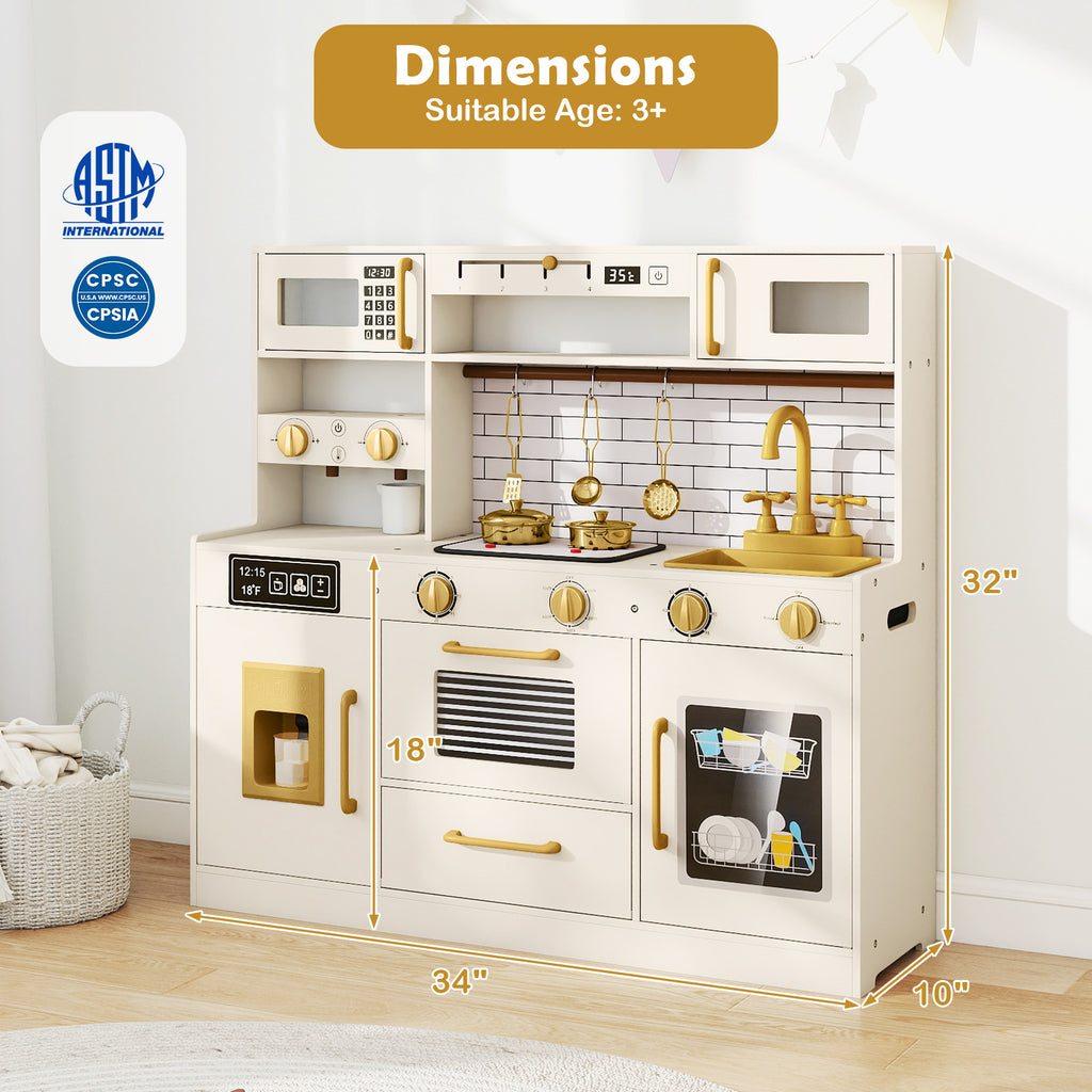 Kids Play Kitchen Toy Set with Light & Sound SproutHands™