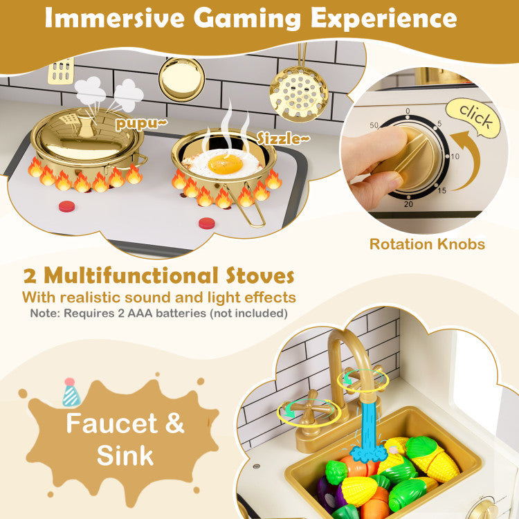 Kids Play Kitchen Toy Set with Light & Sound SproutHands™