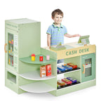 Kids Wooden Grocery Store Play Set with Cashier SproutHands™