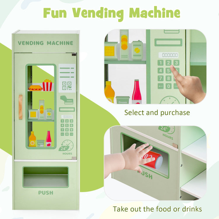 Kids Wooden Grocery Store Play Set with Cashier SproutHands™