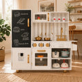 Kids Wooden Play Kitchen with Lights & Sounds
