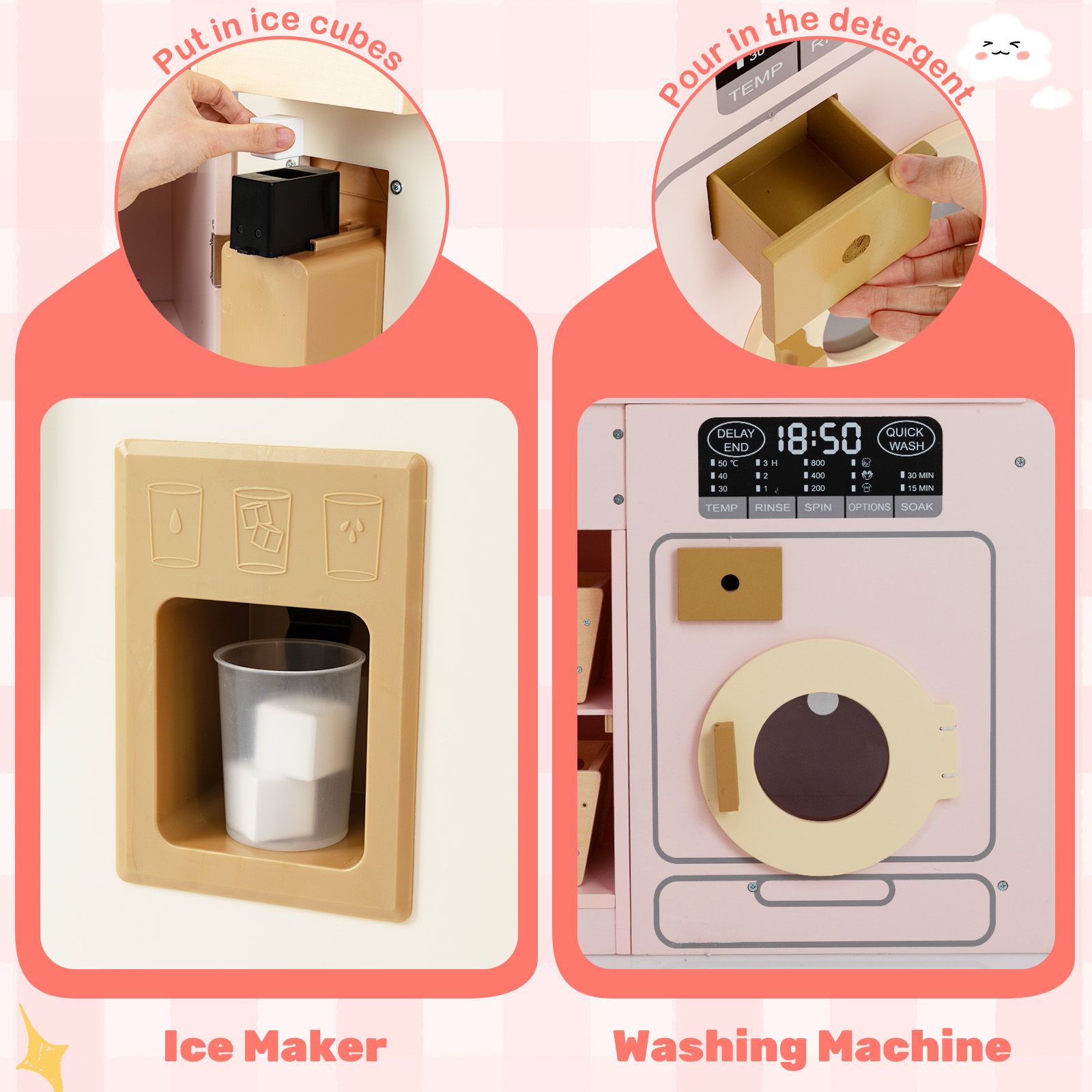 Großer Kühlschrank Eck-Holzspielküche SproutHands™