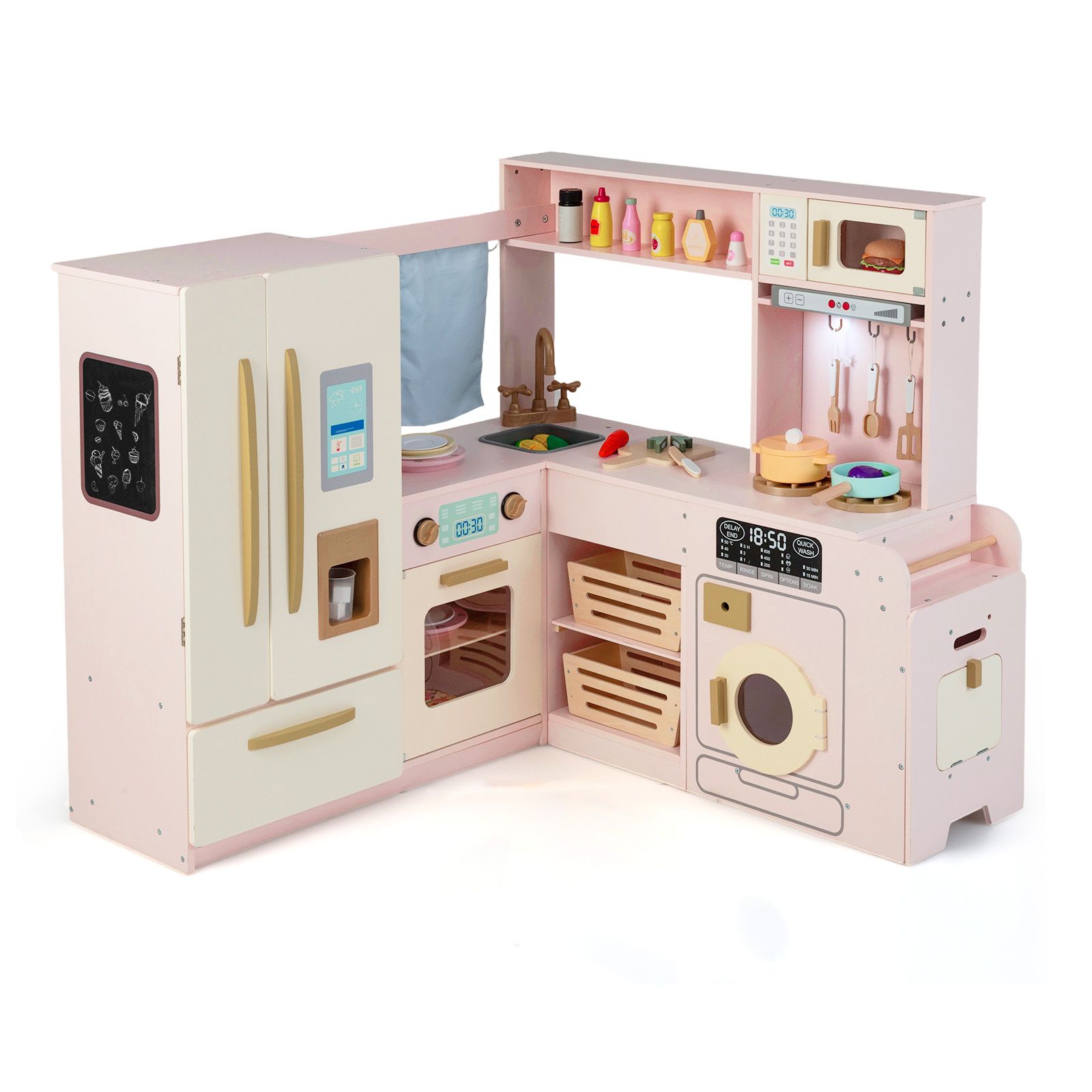 Großer Kühlschrank Eck-Holzspielküche SproutHands™
