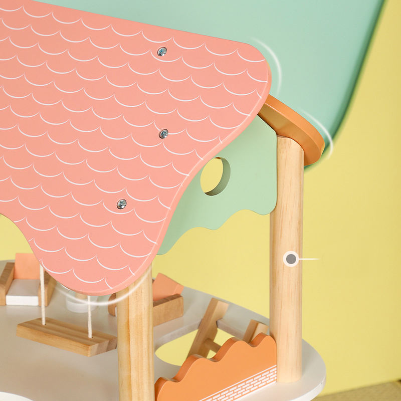DIY Holz Puppenhaus Kinder mit Möbeln – 3-stöckiges Dollhouse Spielhaus ab 3 Jahren | SproutHands™
