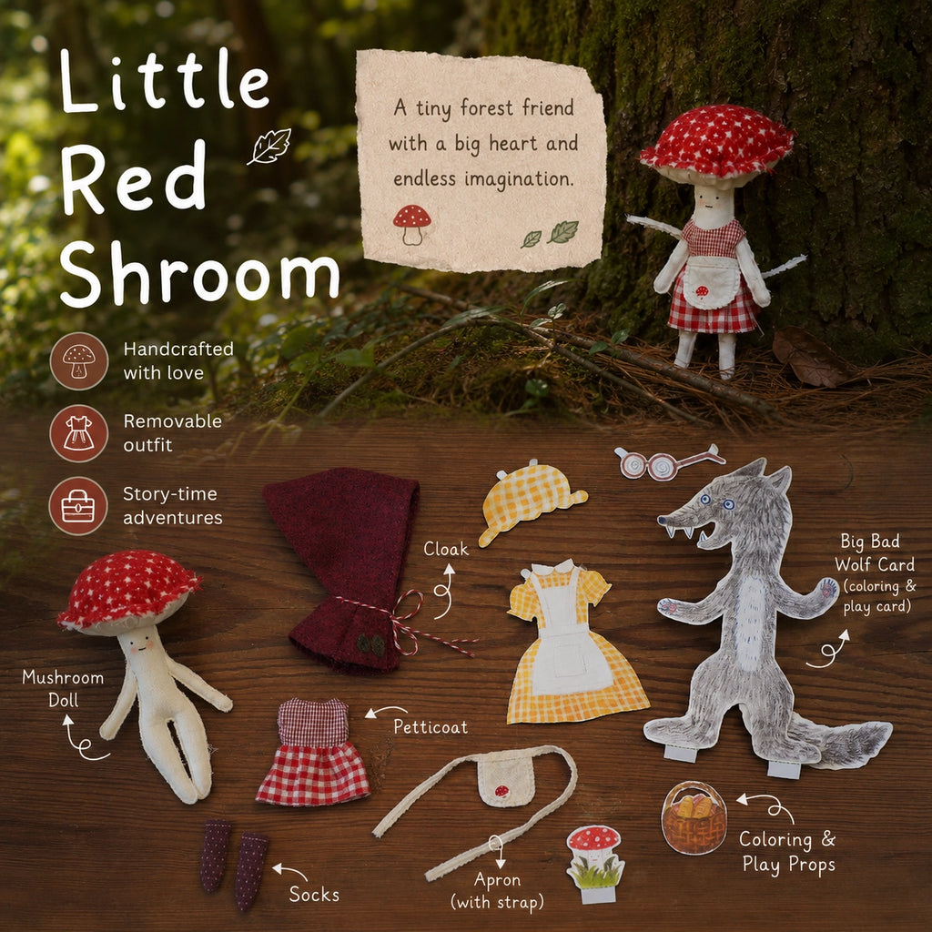 Little Red Shroom – DIY Stoffpuppen-Nähset