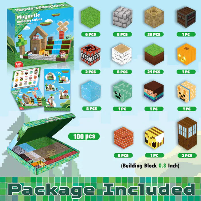 Montessori Magnetische Minecraft Blöcke für Kinder