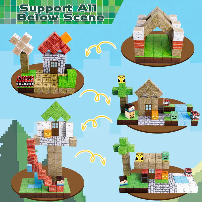 Montessori Magnetische Minecraft Blöcke für Kinder