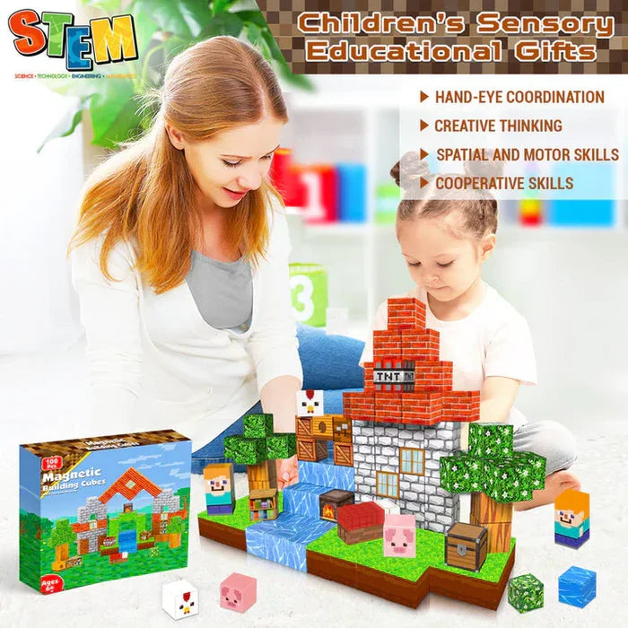 Magnetisches Minecraft Bausteine-Set