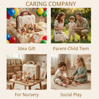 Jouet d'Éveil Sensoriel en Bois Naturel Montessori SproutHands™