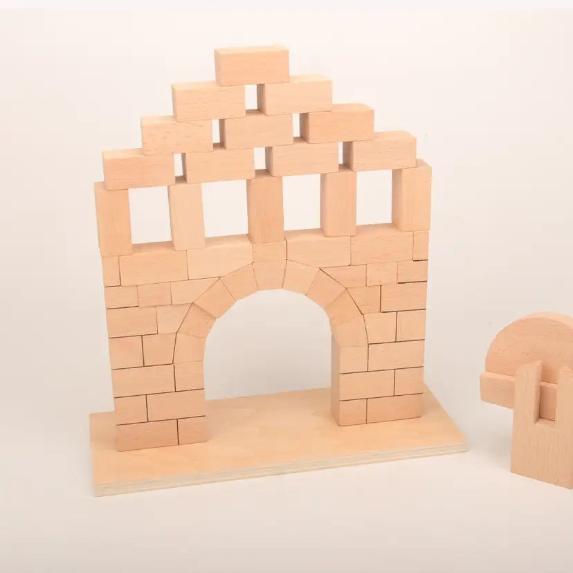 Natural Wooden Building Blocks - Lunamoa