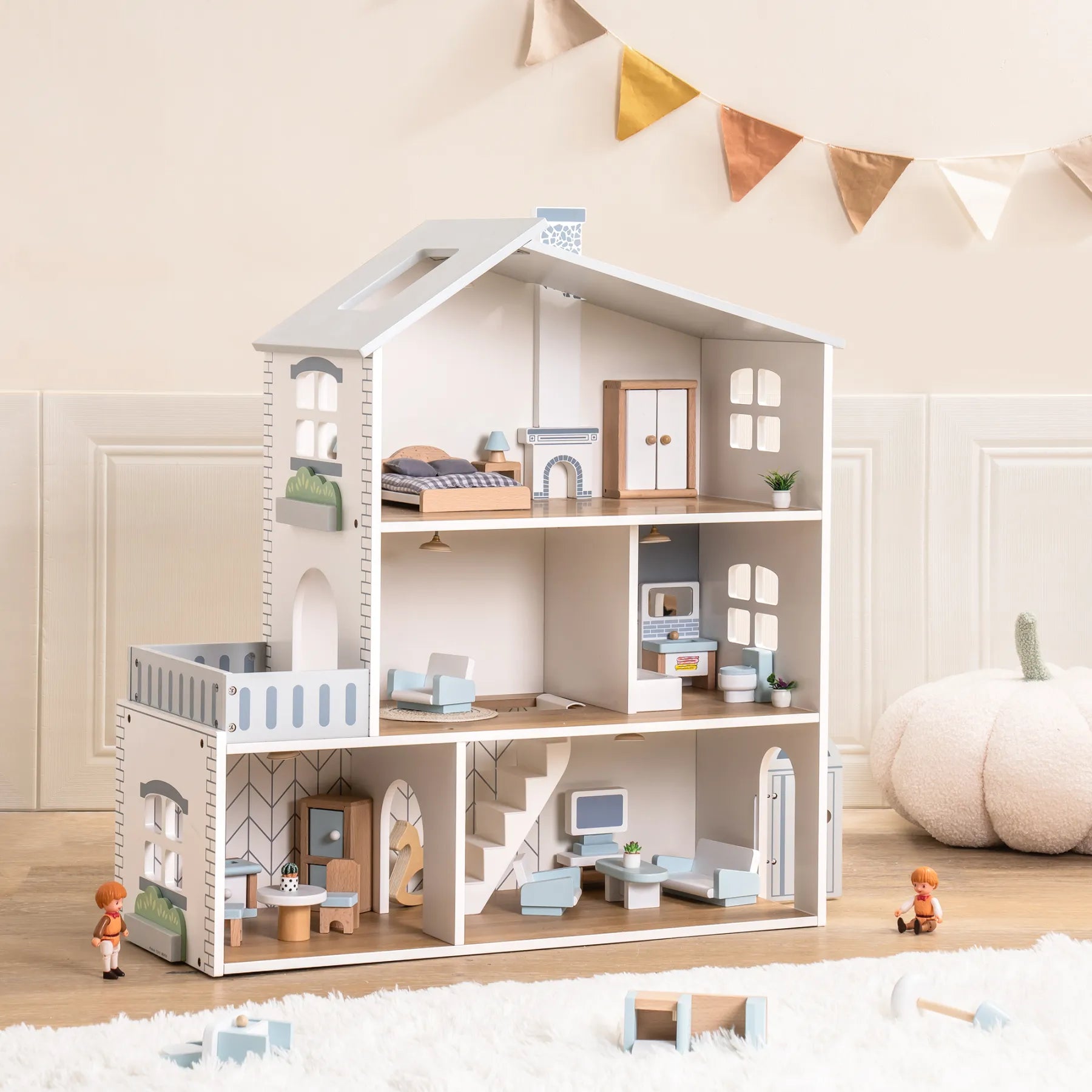 Nordic Wooden Dollhouse SproutHands™