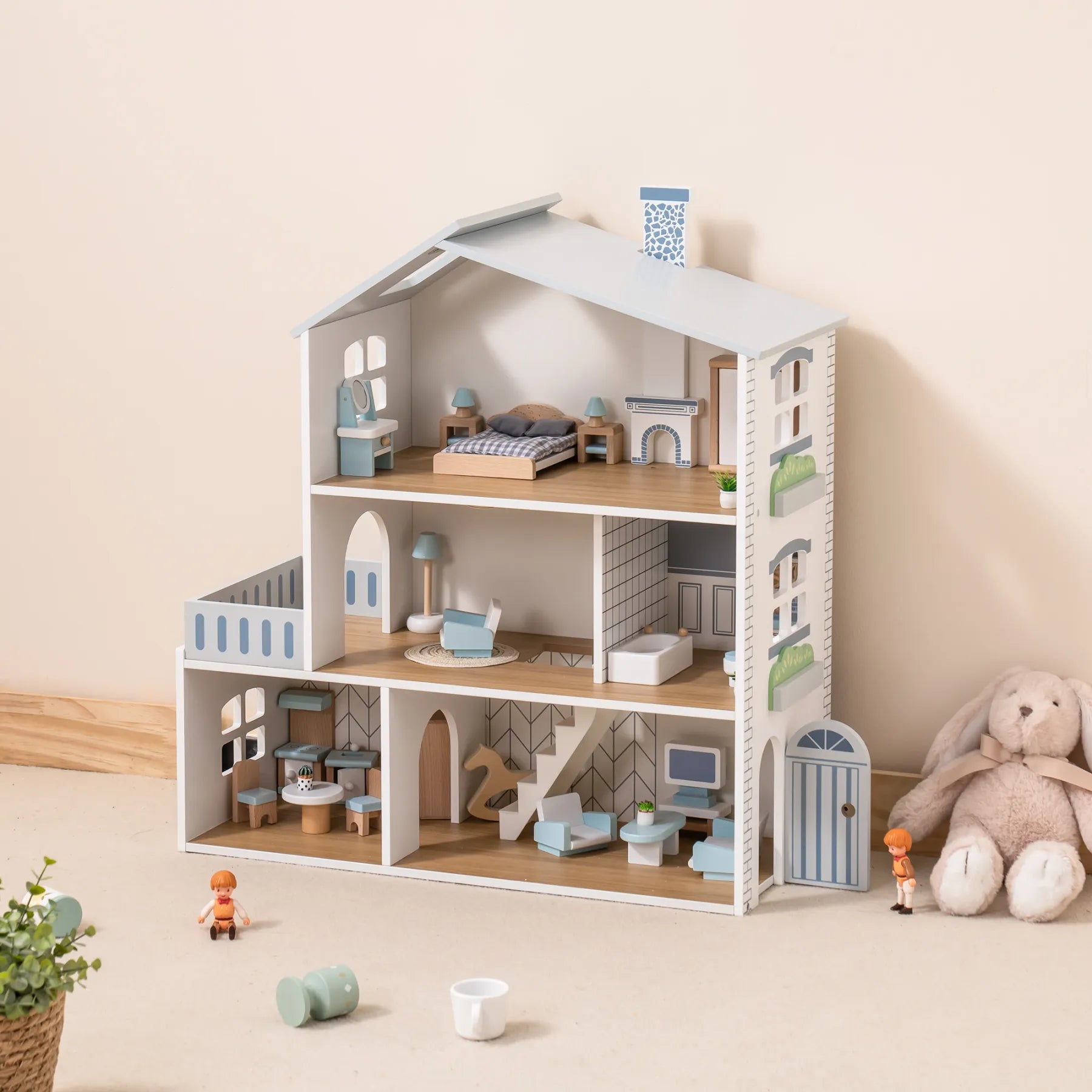 Nordic Wooden Dollhouse SproutHands™