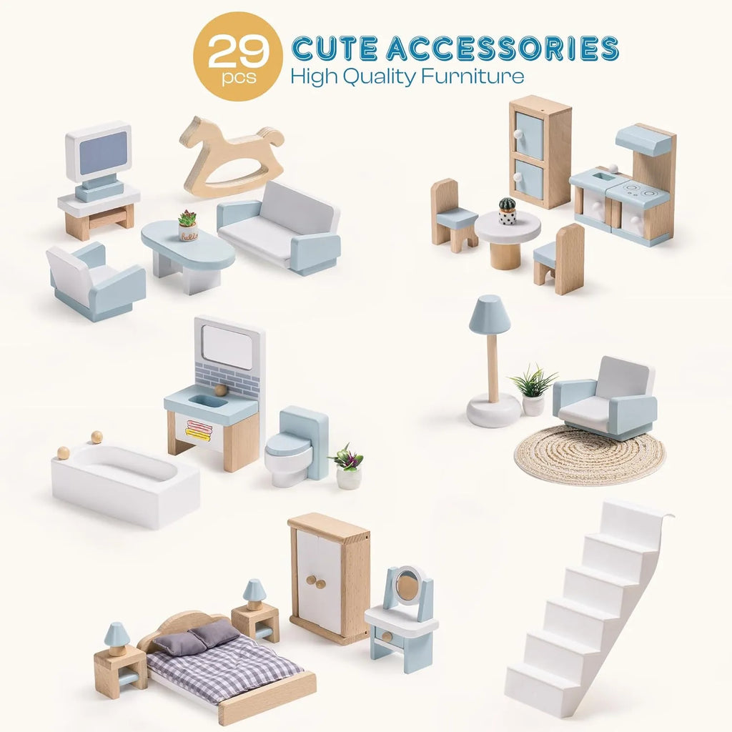 Nordic Wooden Dollhouse SproutHands™