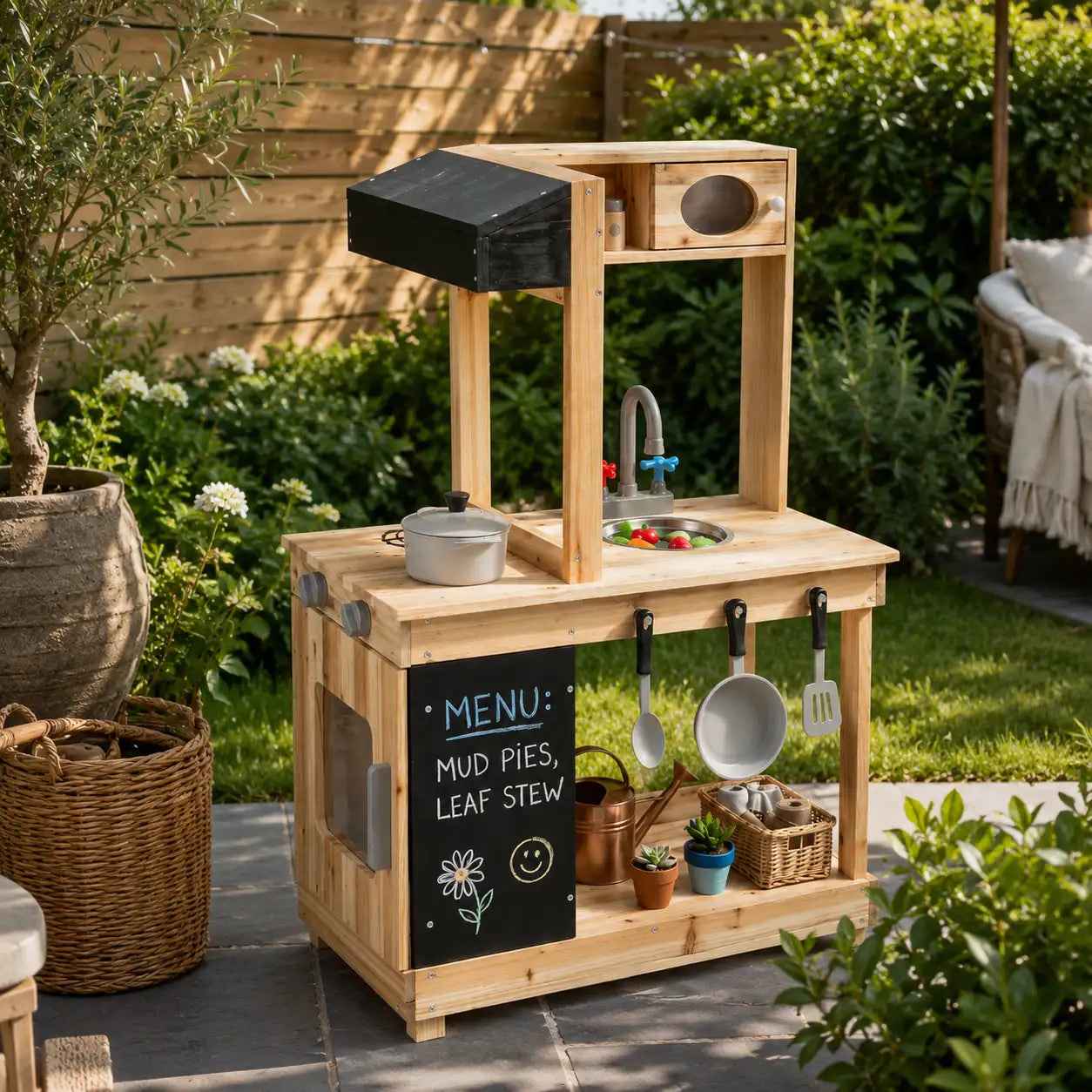 Outdoor-Matschküche mit Tafel SproutHands™