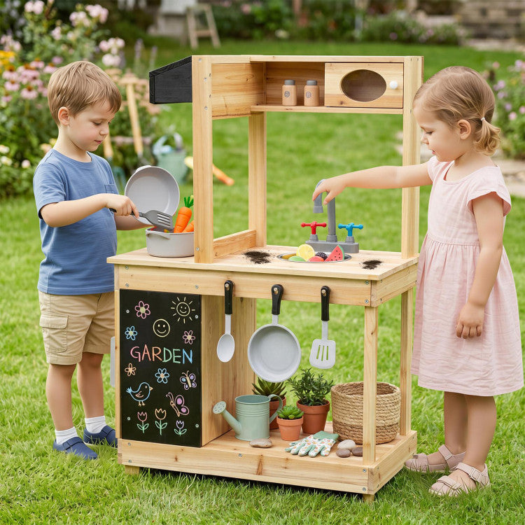 Outdoor-Matschküche mit Tafel SproutHands™
