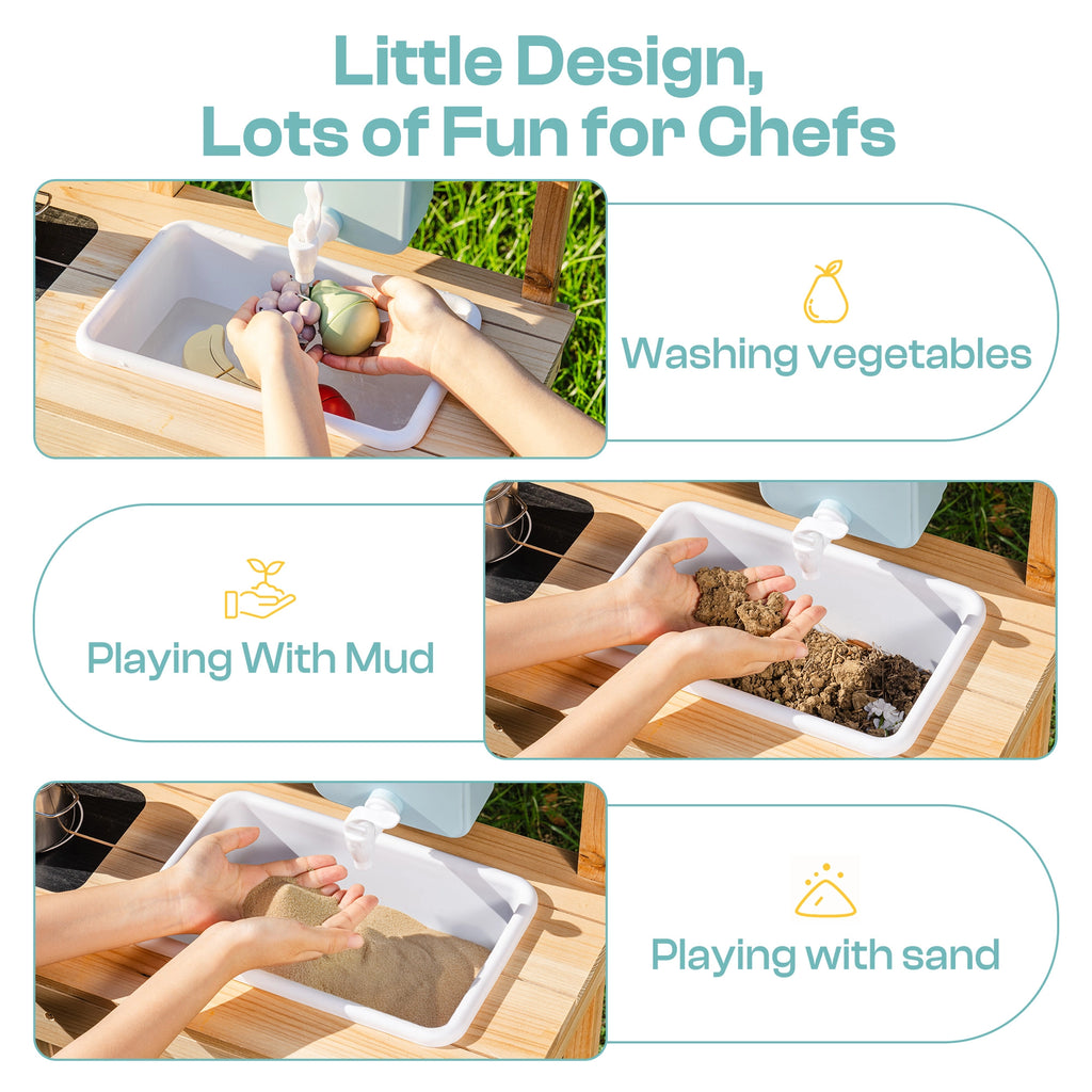 Outdoor-Matschküche für Kinder mit Wasserhahn SproutHands™