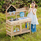 Outdoor Mud Kitchen for Kids with Faucet SproutHands™