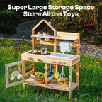 Outdoor Mud Kitchen for Kids with Faucet SproutHands™