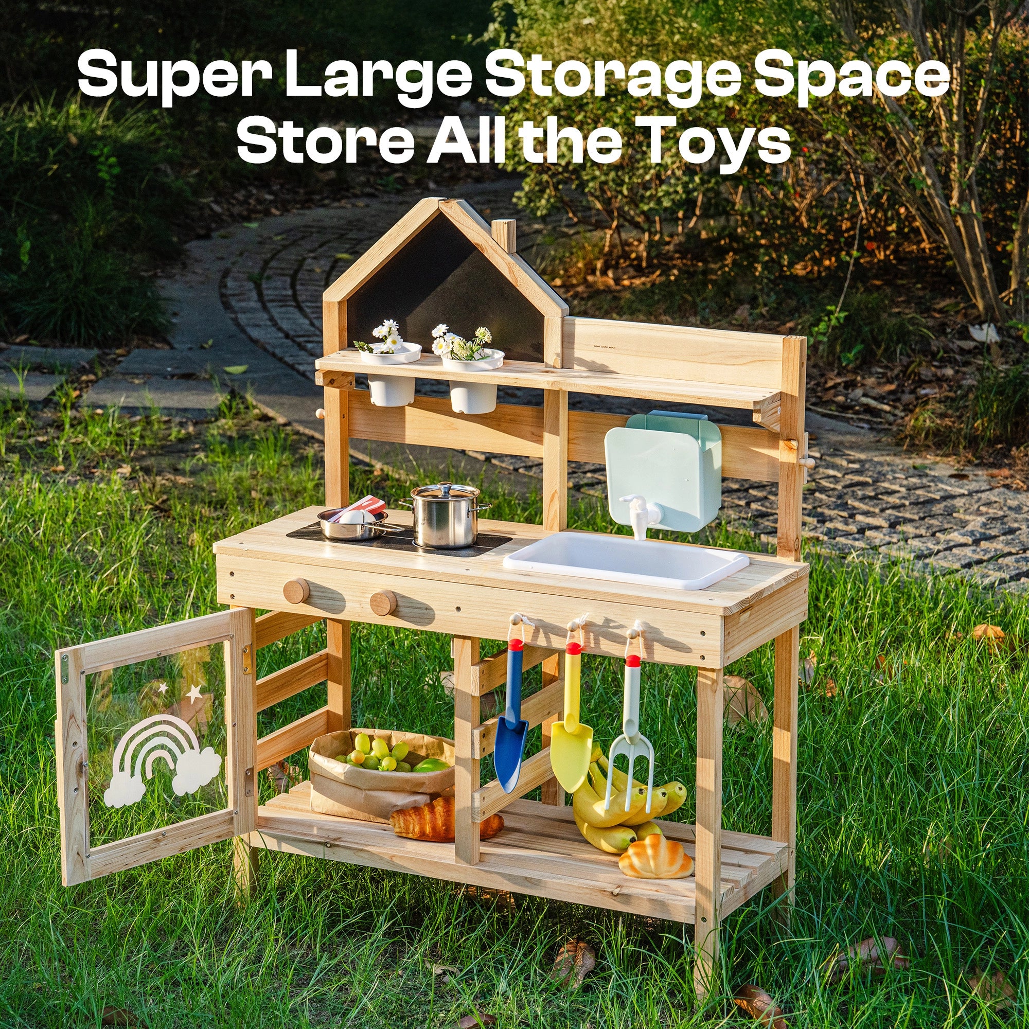 Outdoor Mud Kitchen for Kids with Faucet SproutHands™