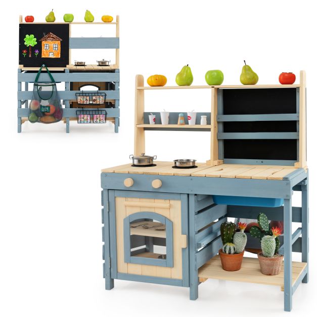 2-in-1 Outdoor Matschküche & Einkaufsladen SproutHands™