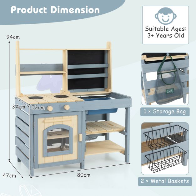 2-in-1 Outdoor Matschküche & Einkaufsladen SproutHands™