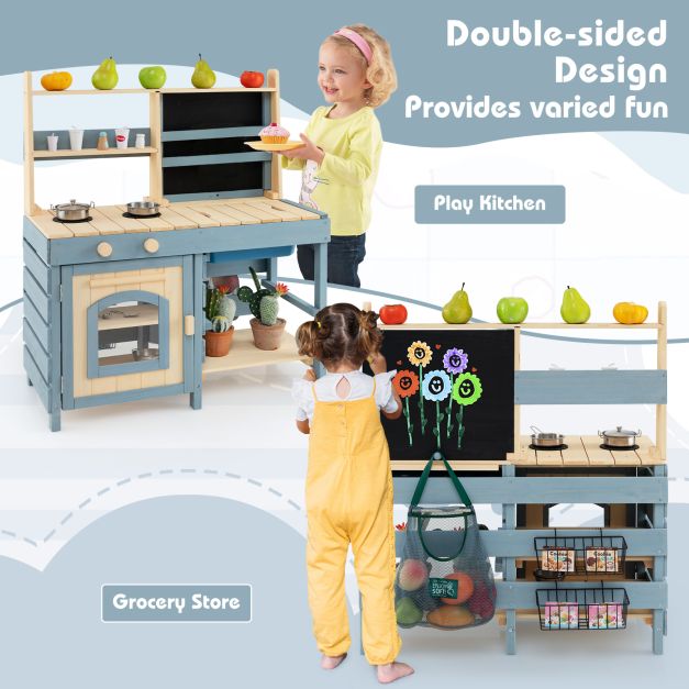 2-in-1 Outdoor Matschküche & Einkaufsladen SproutHands™
