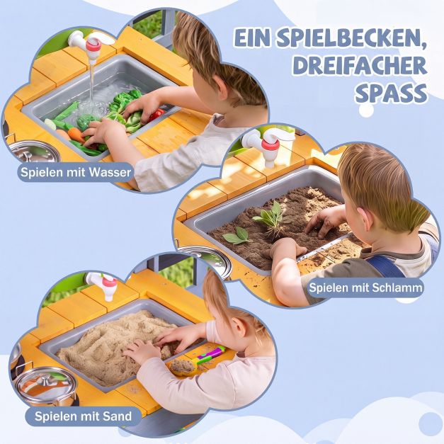 Outdoor Mud Kitchen with Planter Box & Chalkboard SproutHands™