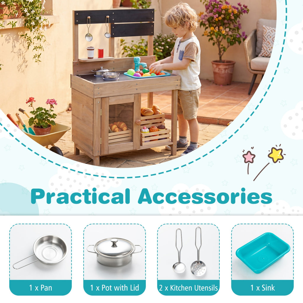 Outdoor Play Kitchen with Sink & Storage SproutHands™