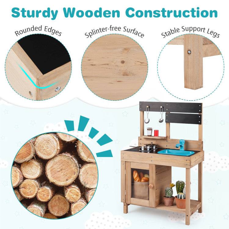 Outdoor Play Kitchen with Sink & Storage SproutHands™