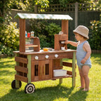 Outdoor-Spielküchenwagen aus Holz mit Zubehör SproutHands™ 